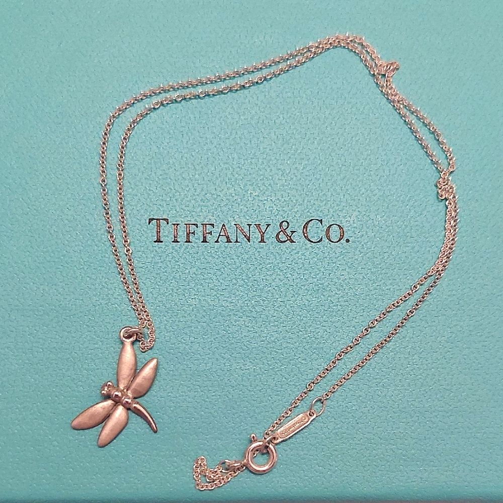 Tiffany & Co. Silver Dragonfly Pendant Necklace